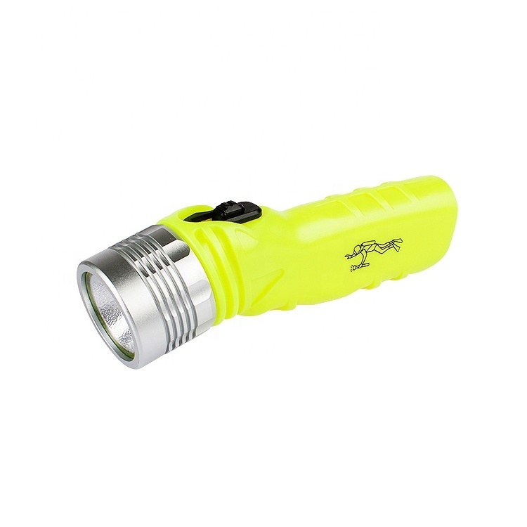 Outdoor mini IP68 Waterproof scuba diving flashlight led diving torch underwater flashlight with 4AA batteries