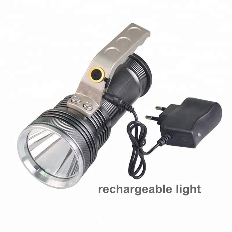 Handheld flashlight 30000lumens rechargeable flash light led searchlight