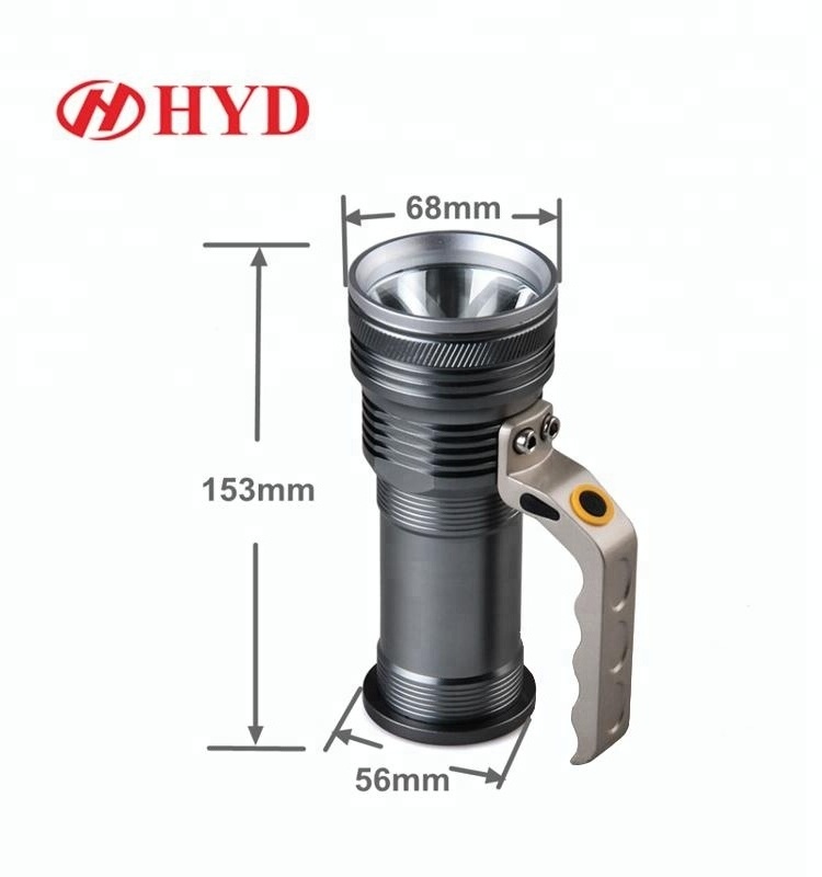 Handheld flashlight 30000lumens rechargeable flash light led searchlight