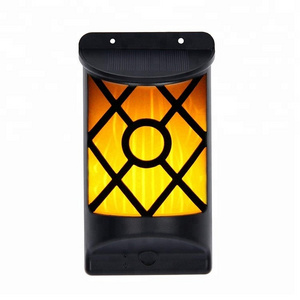 Outdoor Christmas decorative garden solar wall led light 66 led solar wall light solar led flame effect lamp