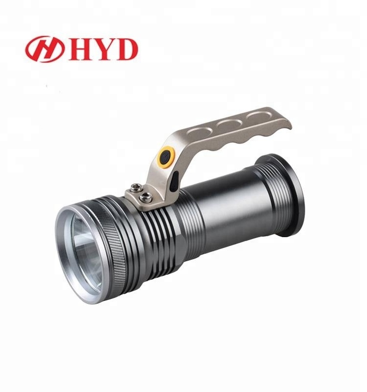 Handheld flashlight 30000lumens rechargeable flash light led searchlight