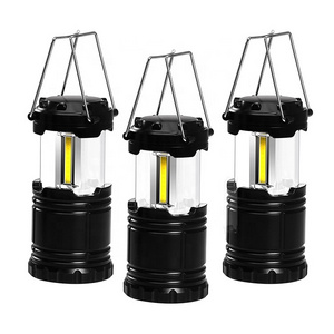 Cheap outdoor portable foldable Collapsible Pop Up led camping light camping lamp COB camping lantern with hook for fishing