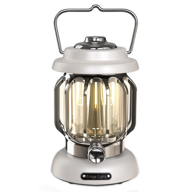 Retro vintage rechargeable cob camping lantern lighting camp led camping lights