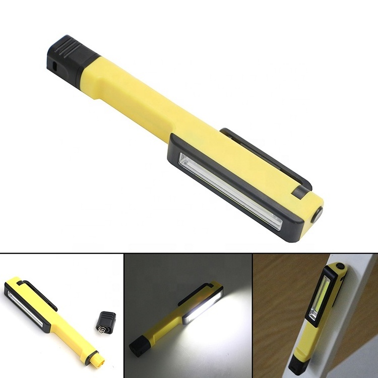 Plastic 6 LED pen torch light inspection light COB pen flashlight with magnet clip