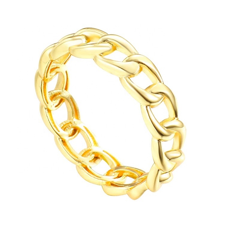 Hydis Jewelry Tik Tok hot sale S925 sterling silver 18k gold plate glow ring for women