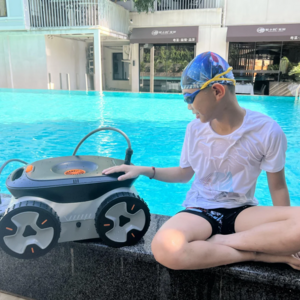 2024 Latest Robotic Pool Cleaner Cordless cleaning one-botton Start