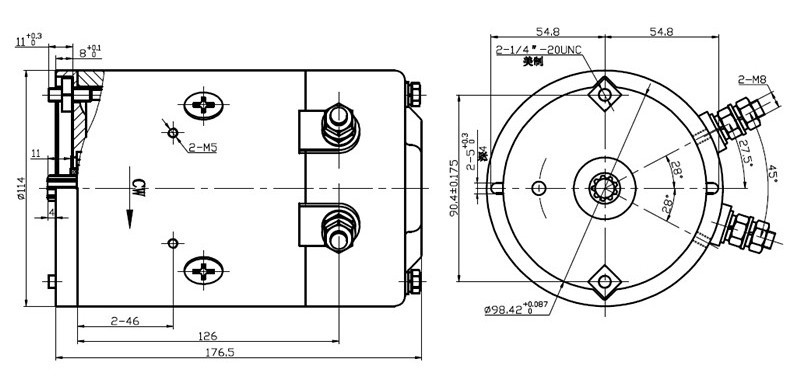 72V 2KW factory direct sale dc electric car motor with High speed