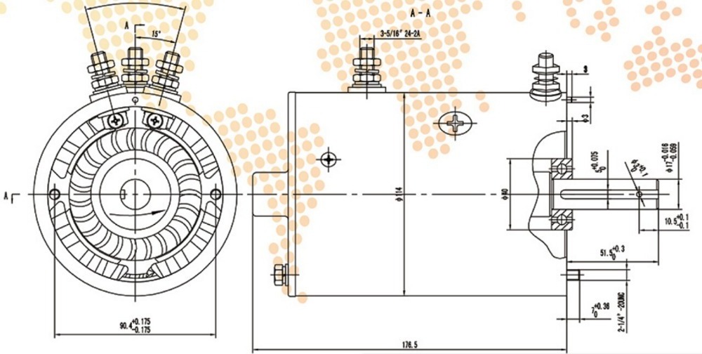 dc 24v motor 1000w small hydraulic motor dc