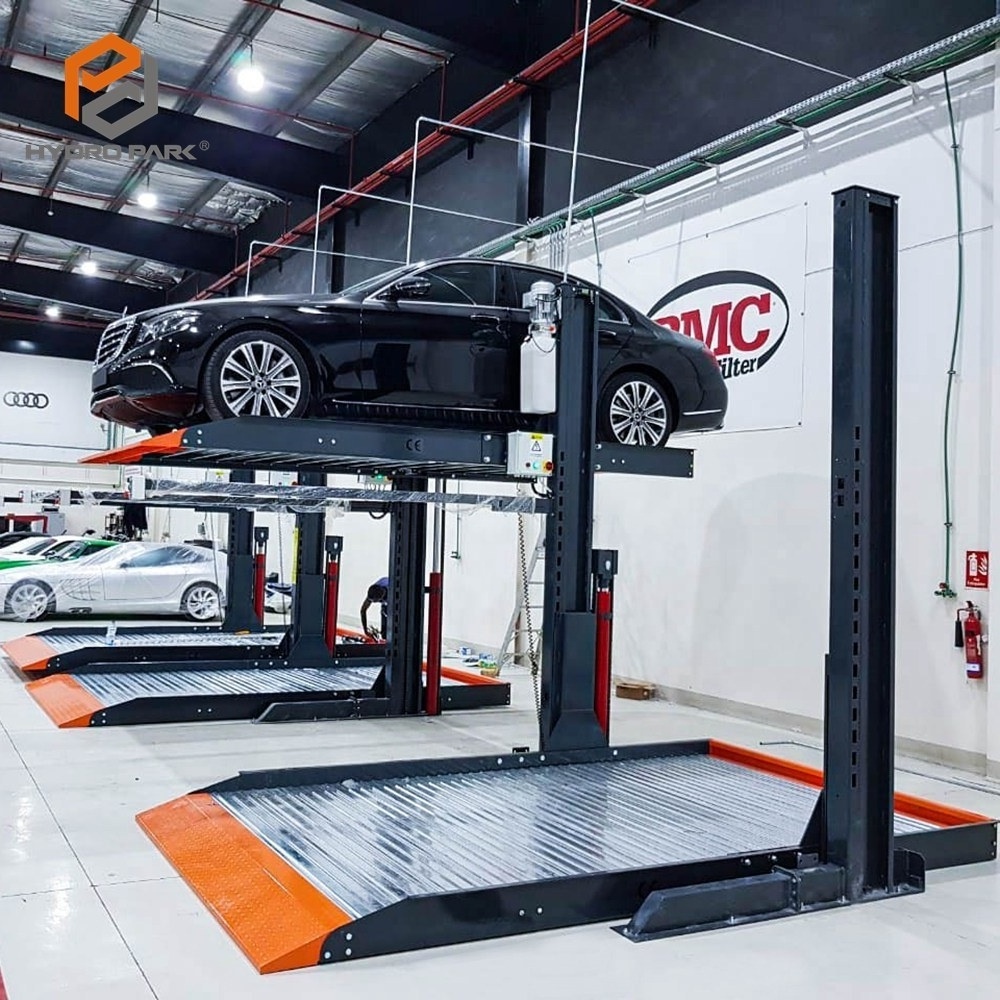 Mutrade 2 post hydraulic parking system simple double stacker car parking vertical Car Parking lift