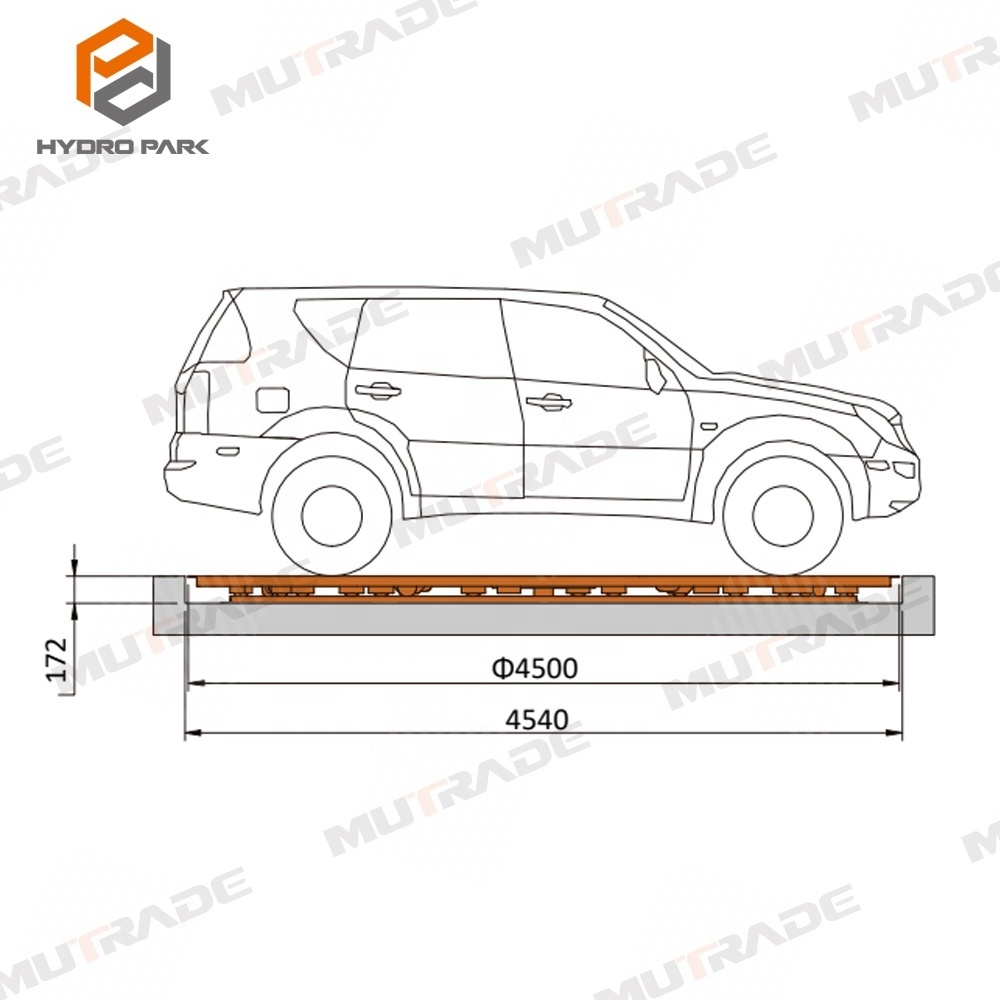 Vehicle Driveway Car Parking Turntable 360 Degree Car Rotating Platform