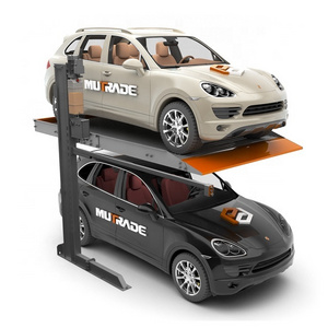 Mutrade 2 post hydraulic parking system simple double stacker car parking vertical Car Parking lift