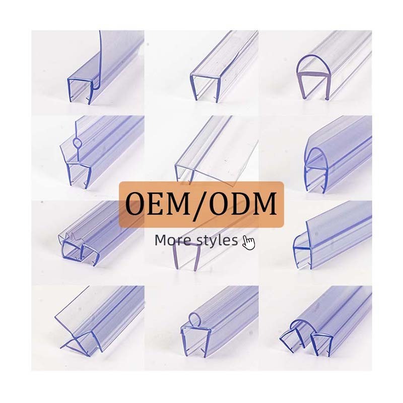 Hydrorelax OEM ODM Various Shapes Rubber Sliding Glass Door Seal Plastic Magnetic Shower Seal Strip