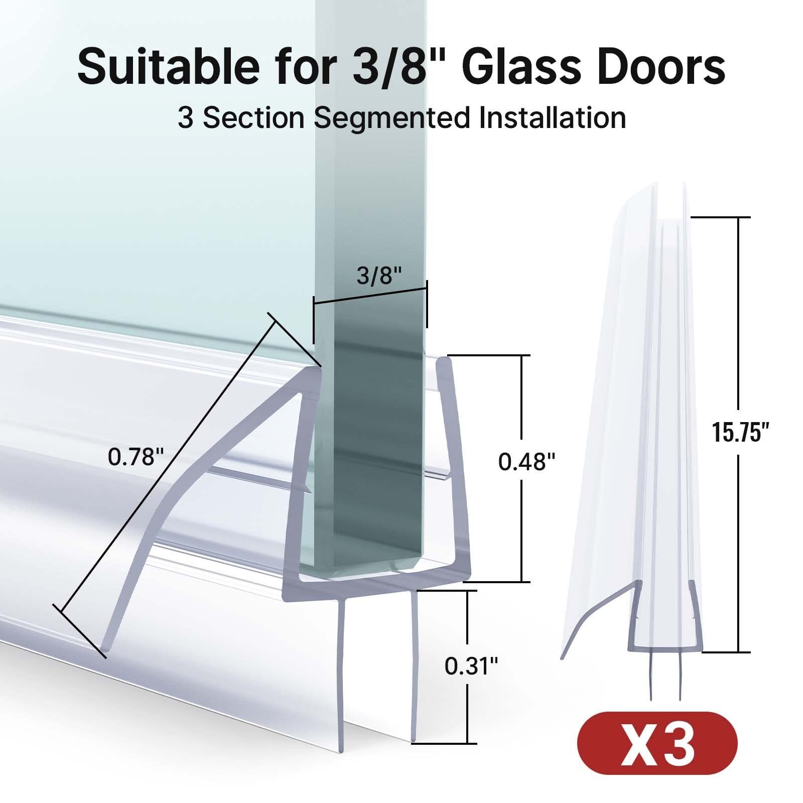 Hydrorelax Frameless shower door bottom seal clear glass shower door seal stop shower leakage