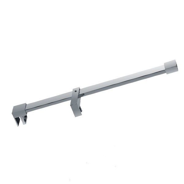 Contemporary Silver Glass Adjustable Stabilizer Shower Support Bar