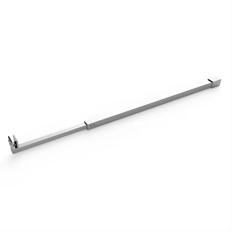 Contemporary Silver Glass Adjustable Stabilizer Shower Support Bar