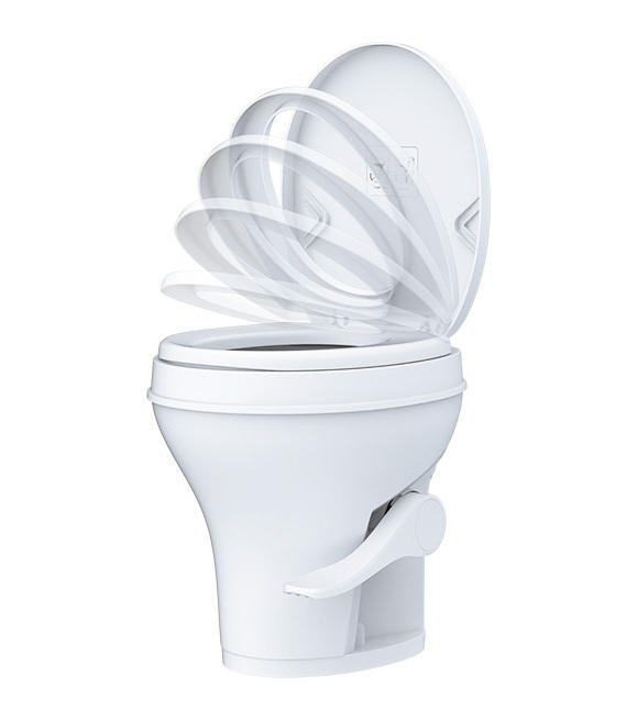 SEA FLO RV camper toilet foot-operated caravan toilet gravity flush motorhome plastic toilet