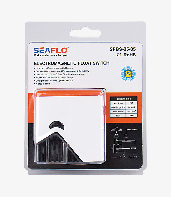 SEA FLO Magnetic Electronic Water Level Control Float Switch for Boats Bilge Pump