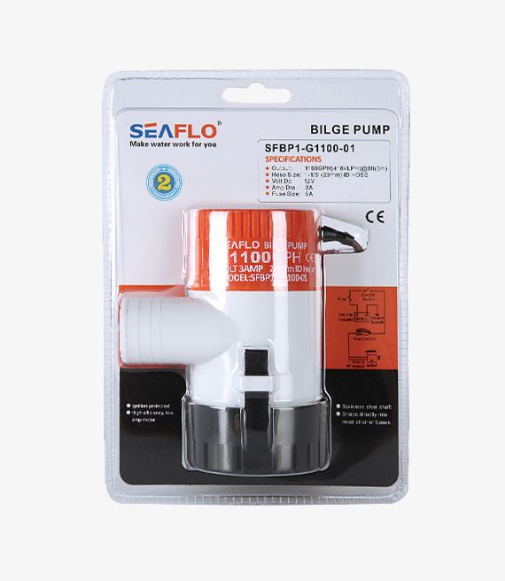 SEA FLO ABS Tight Seal 12 Volt Water Pump 12V Marine Boat Water Bilge Pump Submersible