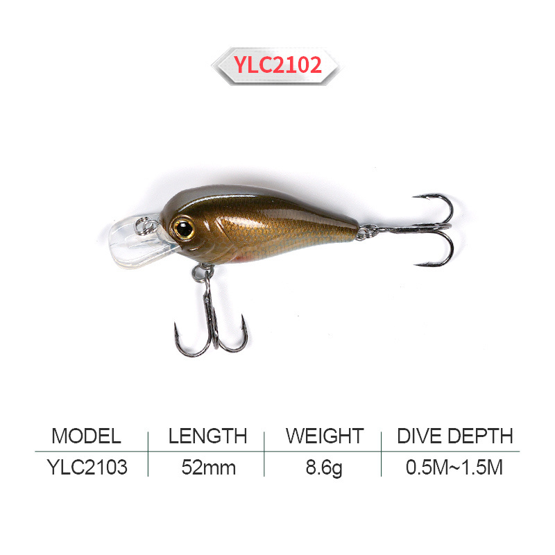 HYD High Quality Bass Swim Bait Fishing Lures 87mm 16g Crank Bait Colorful Fishing Tackle Hard Bait Crankbait for sale