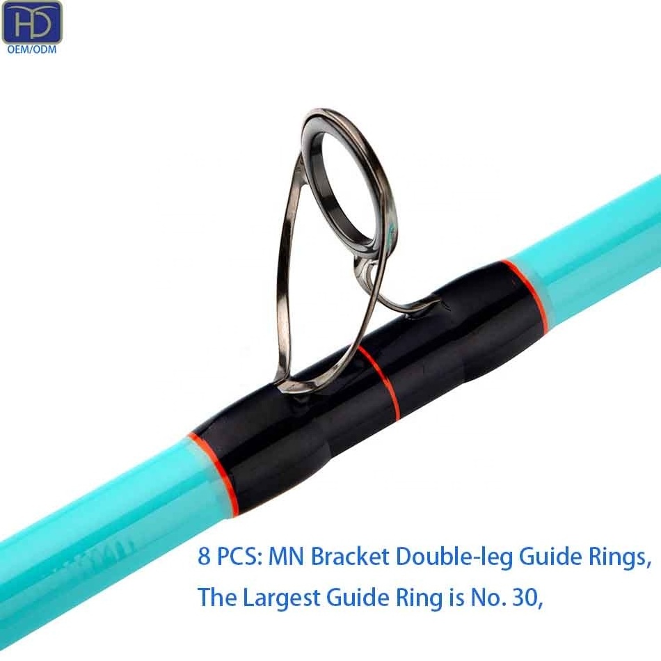 HYD-OEM/ODM Factory Inventory wholesale 4.2m High Carbon 3 Sections Top FUJI guide ring Fishing Surf Rod