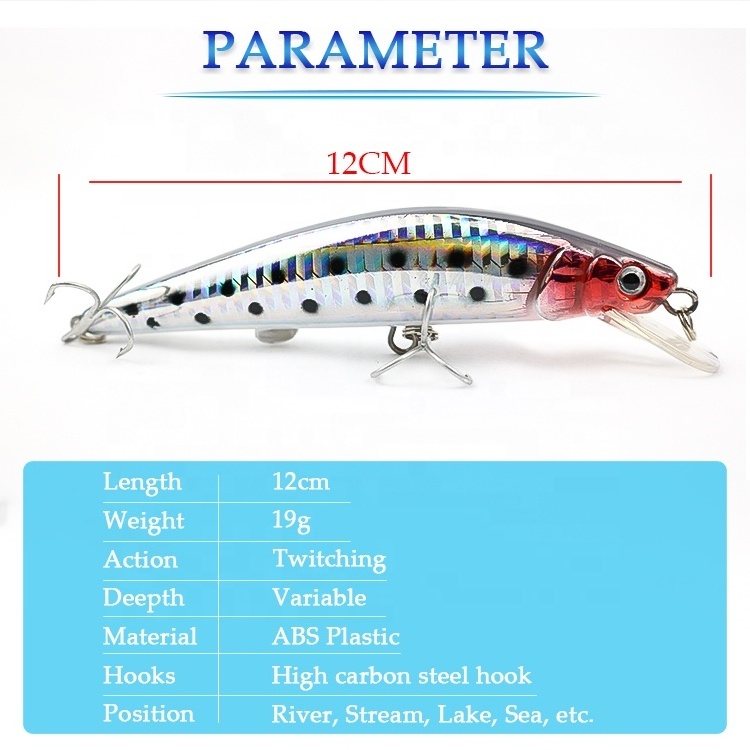 USB Charge Electric Minnow Lure Wobbler Twitching Fishing Bait Flashing Light Fishing Lure