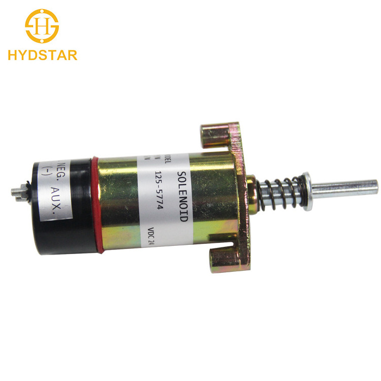 China Supplier 125-5774 125-5773 Stop Solenoid Valve Fuel Shutoff 24V For CAT Engine 3304 3306