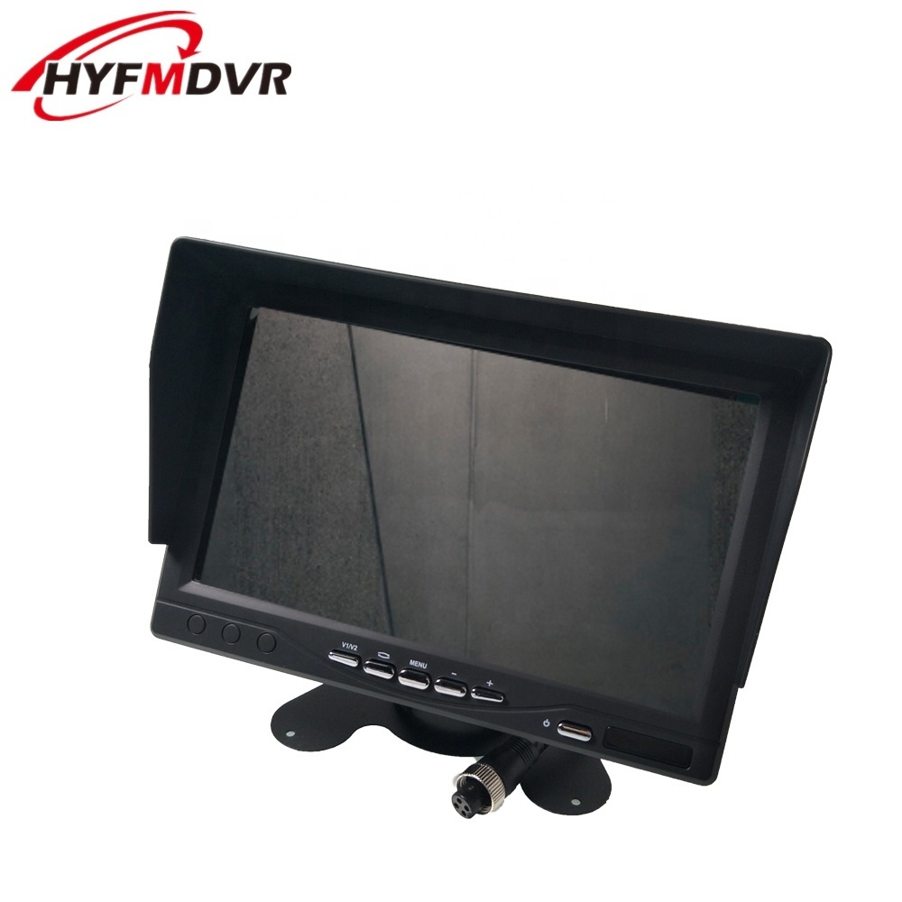 HYF Wholesale 7 inch lcd headrest car monitor with Aviation head interface/RCA interface/BNC interface video in & out