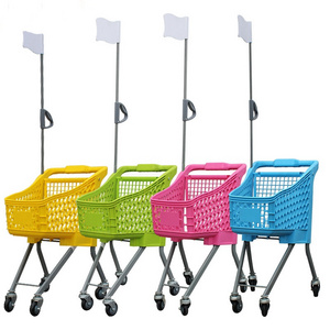 China Colorful Cheap Kmart Toy Plastic Mini Kids Fancy Shopping Trolley Cart for Sale