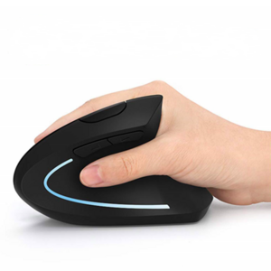 HYF 2023 Spot ergonomic rechargeable mute 2.4G wireless vertical mouse cross-border creative vertical right-handed sliding mouse