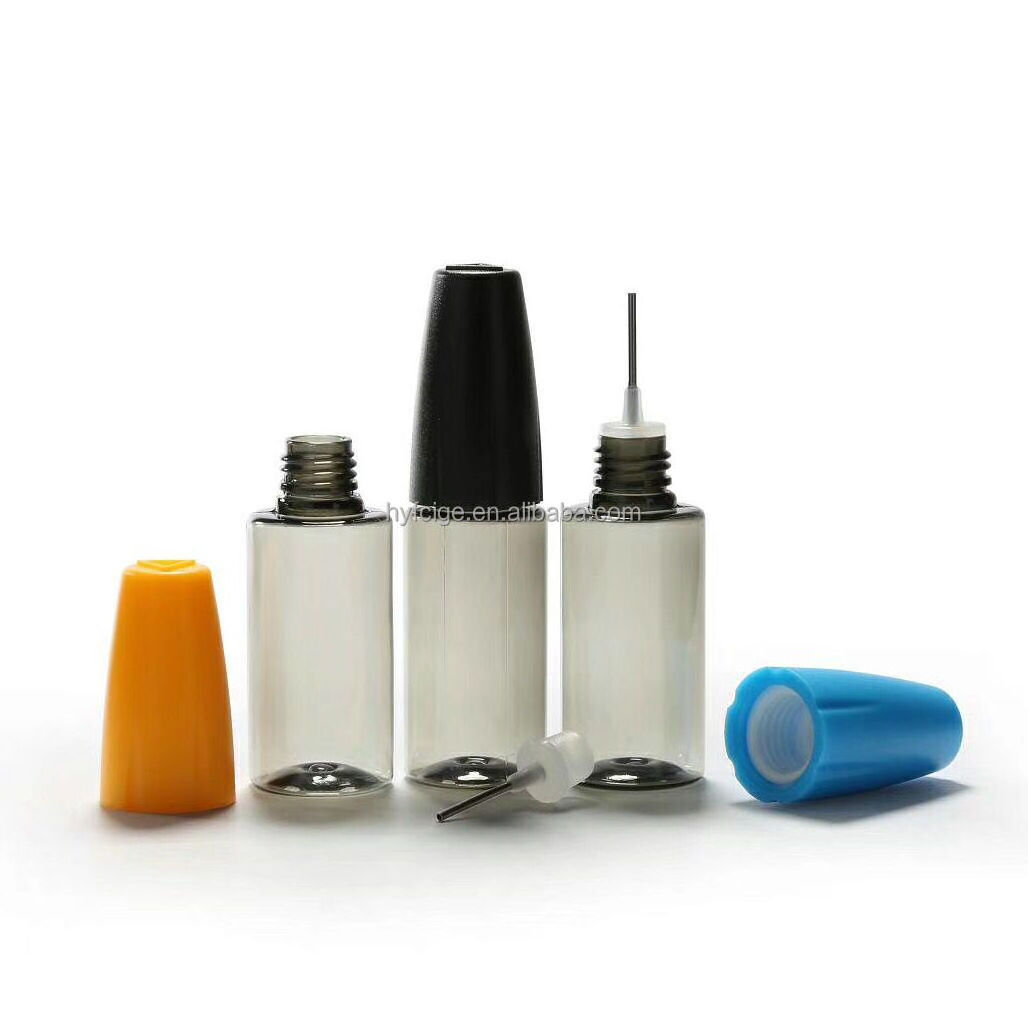 Plastic Bottles with stainless steel needle tip and childproof cap for Glue