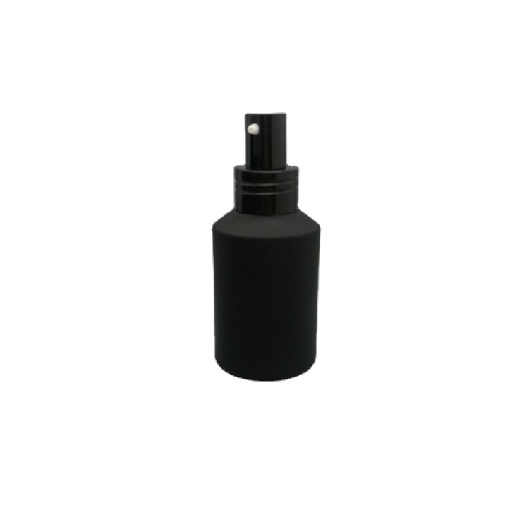 1oz matte black beard oil glass bottle with mist spray