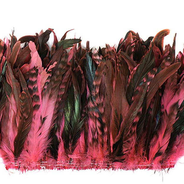 Dyed Hot sale rooster feathers dyed colourful Coque Tails Feather long chicken rooster feathers for craft