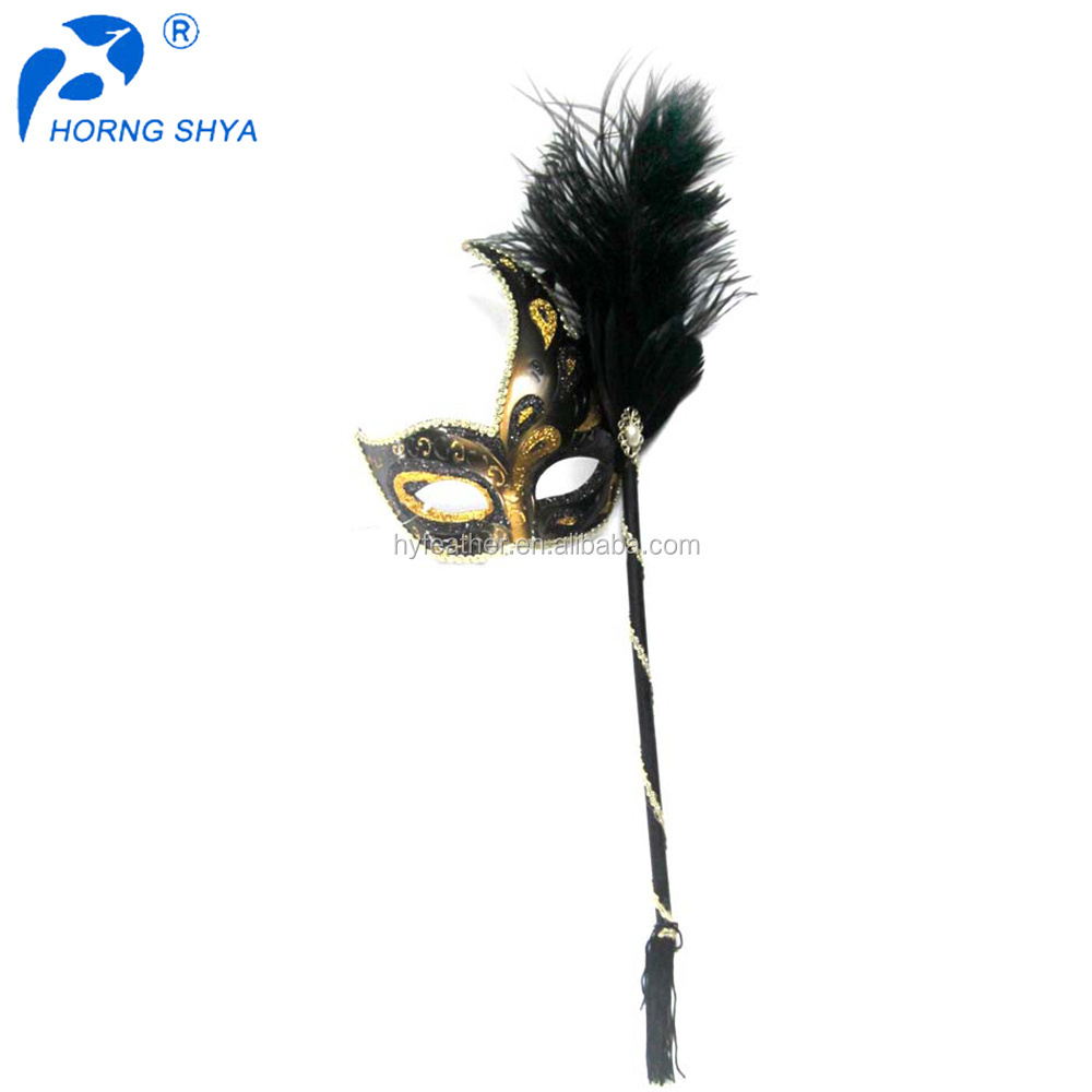 Christmas Mardi Gras Wedding Venetian Carnival Dyed Masquerade Halloween Party Feather Mask for party supply