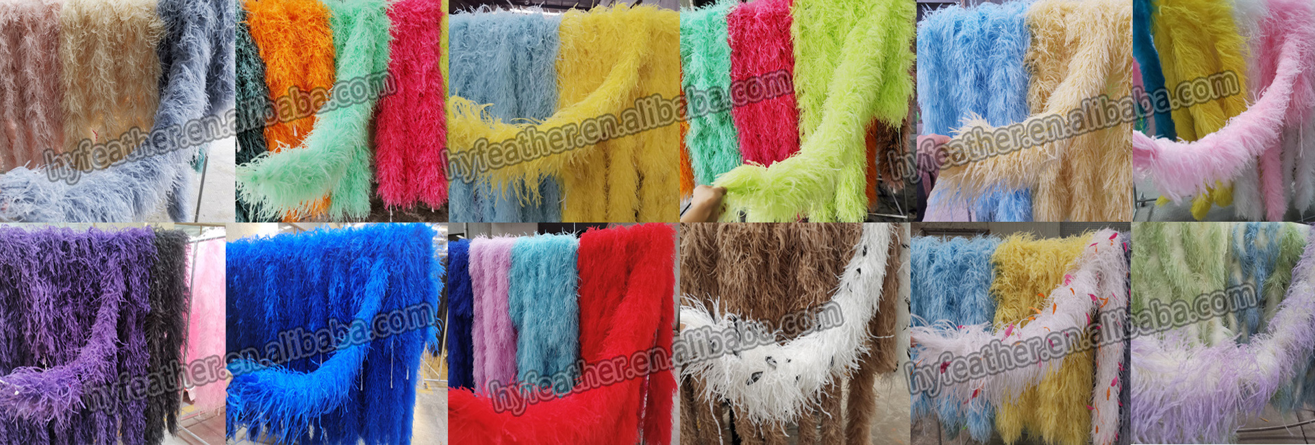 1ply Factory Direct Sales Hot Selling Trade Assurance Quality Assurance Cheap Fluffy High Quality Ostrich Feather Boa