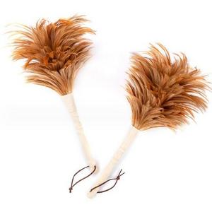 wholesale feather crafts mini chinese  tiny black extendable hen rooster chicken feather car duster cleaning gift set