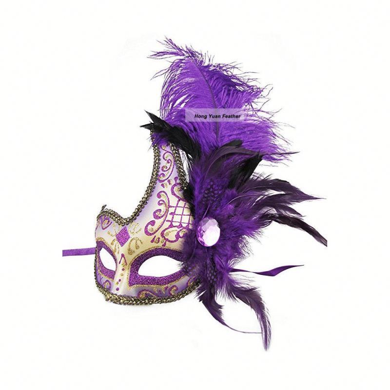 party CM-432 Christmas Costume Feather Mask For Halloween