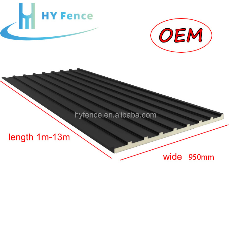 Fireproof Insulated Roof Metal Sheet Polyurethane Foam Aluminum Sandwich Roofing Panels