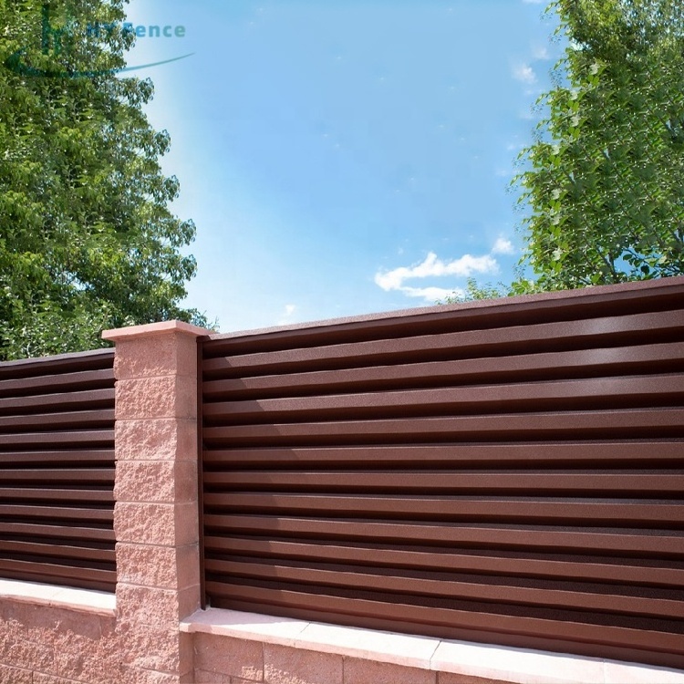 Customized Black Aluminum Art Metal Fence Panel Privacy Fence Aluminum Steel Garden Fence