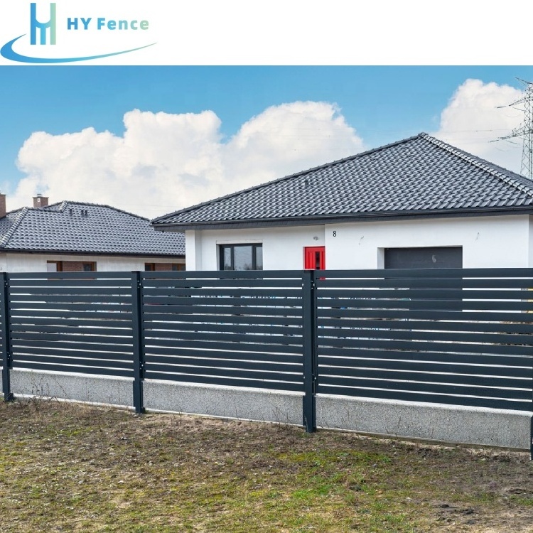 Factory direct supply aluminum shutter fence privacy aluminum fence profile slat fence