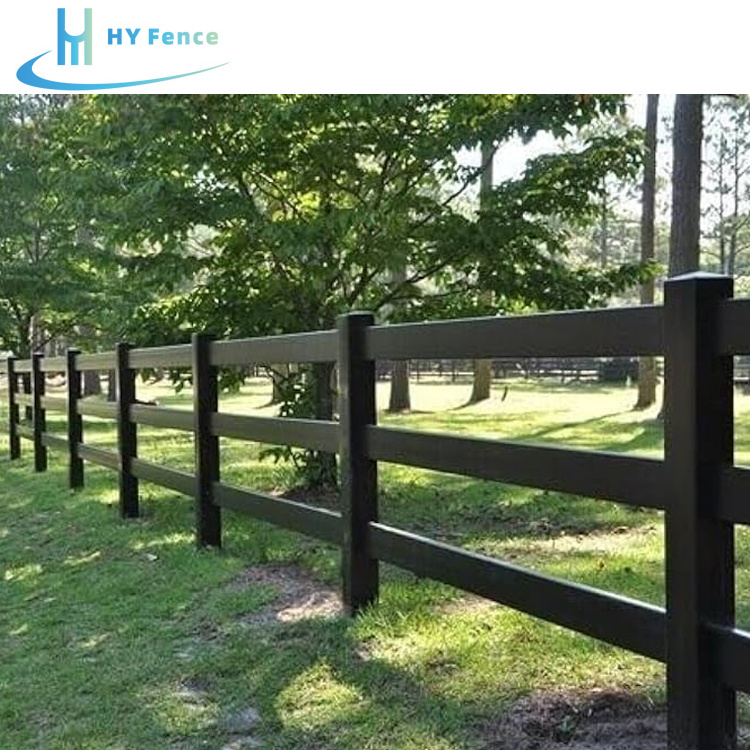 Galvanized Black Coated 4FT Horse Cattle Yard Fence Rugged Steel Board Aluminum Ranch Slat Fencing