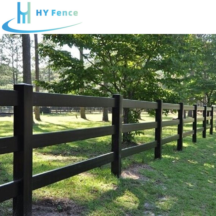 Galvanized Black Coated 4FT Horse Cattle Yard Fence Rugged Steel Board Aluminum Ranch Slat Fencing