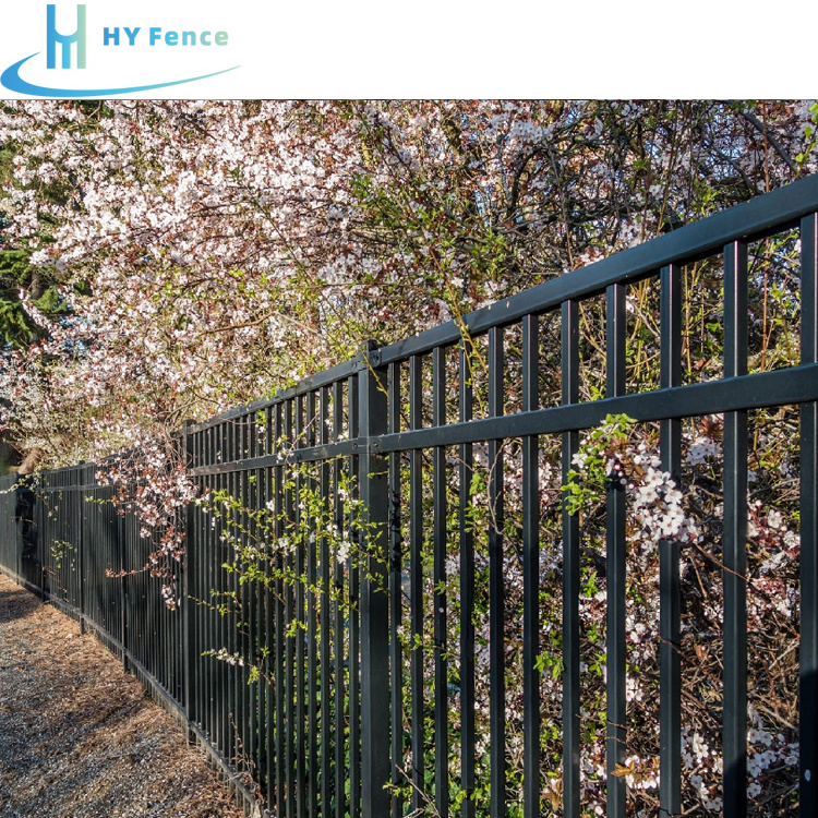 Privacy Garden Fence Aluminum Metal Picket Ornamental Steel Fence Wrought Iron Fence Panel