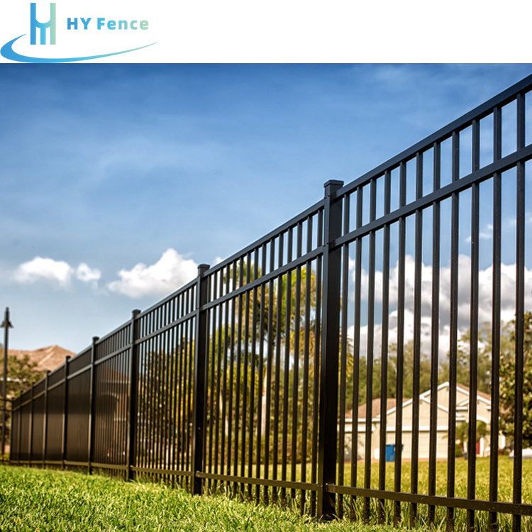 Privacy Garden Fence Aluminum Metal Picket Ornamental Steel Fence Wrought Iron Fence Panel