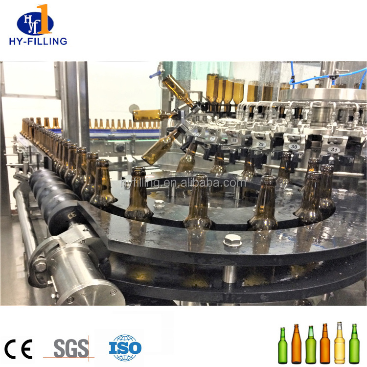 Beer glass bottle filling machine capping Manufacturer soda water making bottling Line