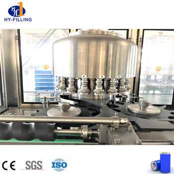 Industrial commercial automatic canning machine equipment for sale and rotary soda drink make filler and seamer line for can