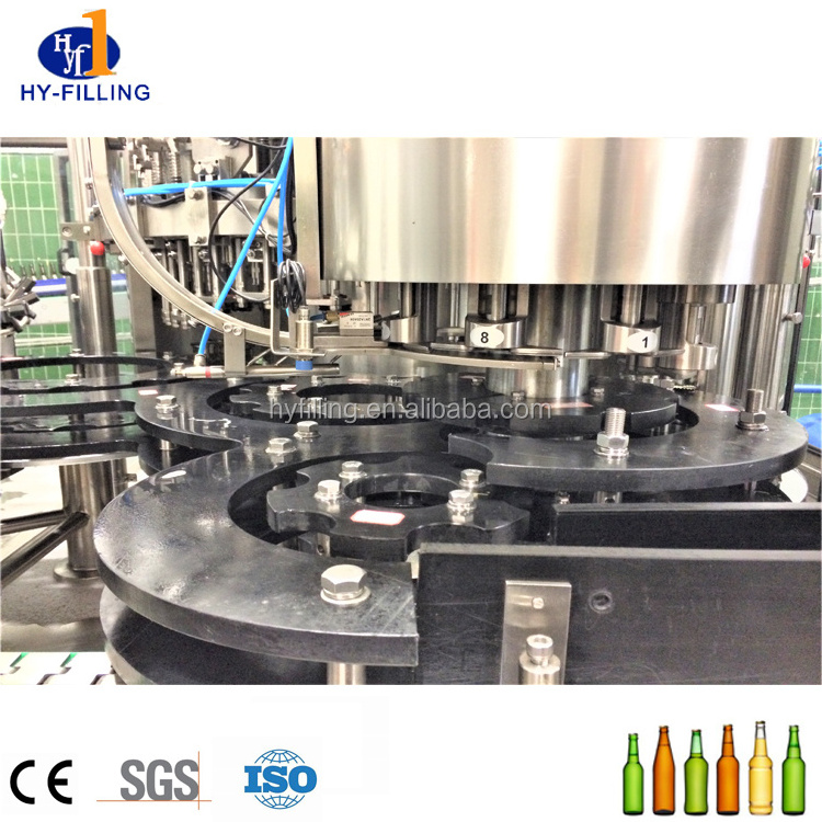 Beer glass bottle filling machine capping Manufacturer soda water making bottling Line