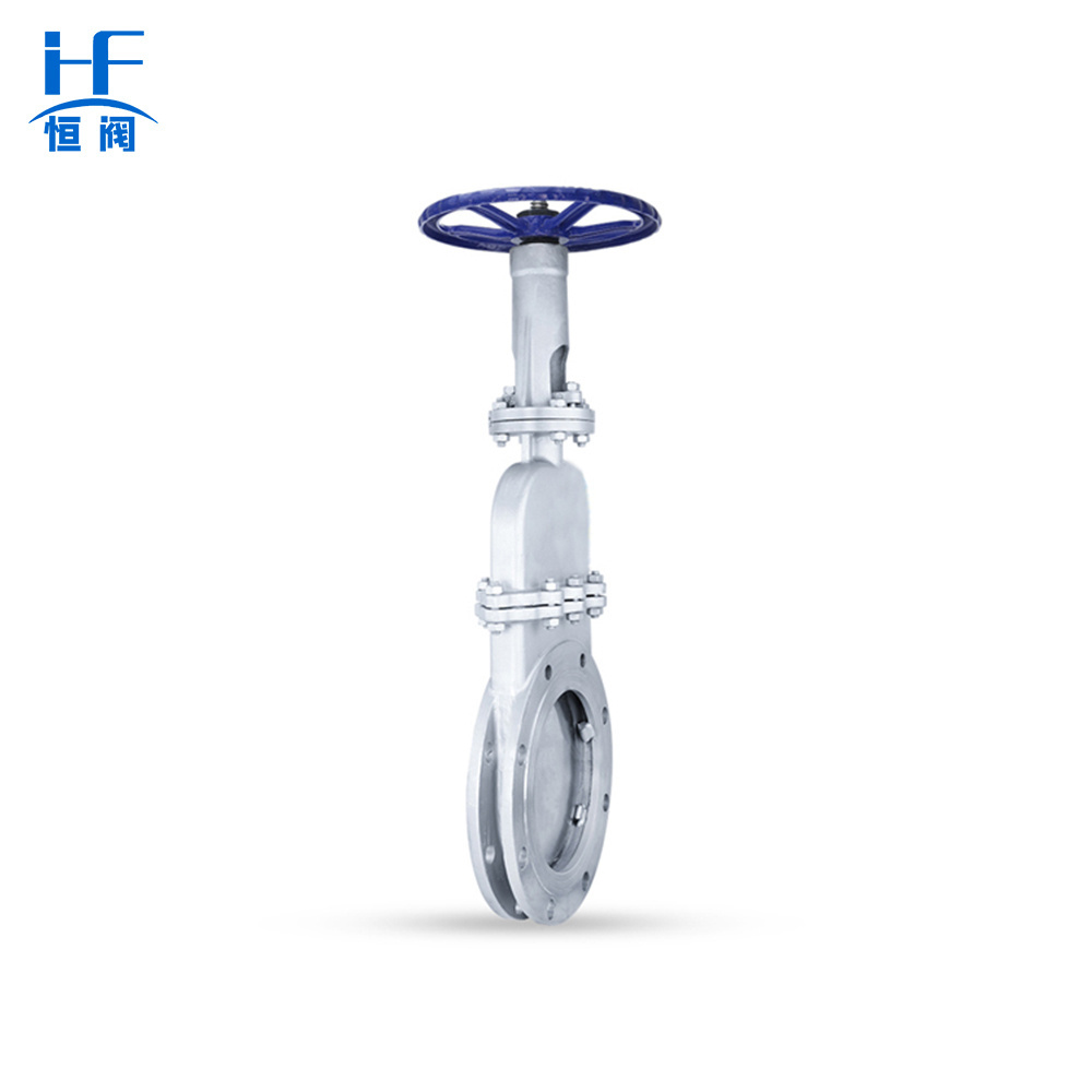 Factory supply knife gate valve price pn40 6 inch worm gear manual knife gate valve non-rising valve stem