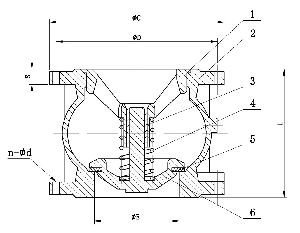 Ductile Iron Flange end Vertical DN50 DN80 DN100 Non return Silent check valve