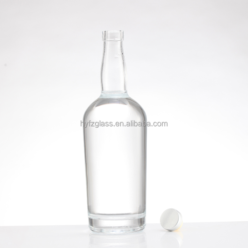 Ruisheng Hot Sale Super Flint Clear Empty Glass Beverage Bottle Tequila Brandy Rum Glass Bottles With Lid