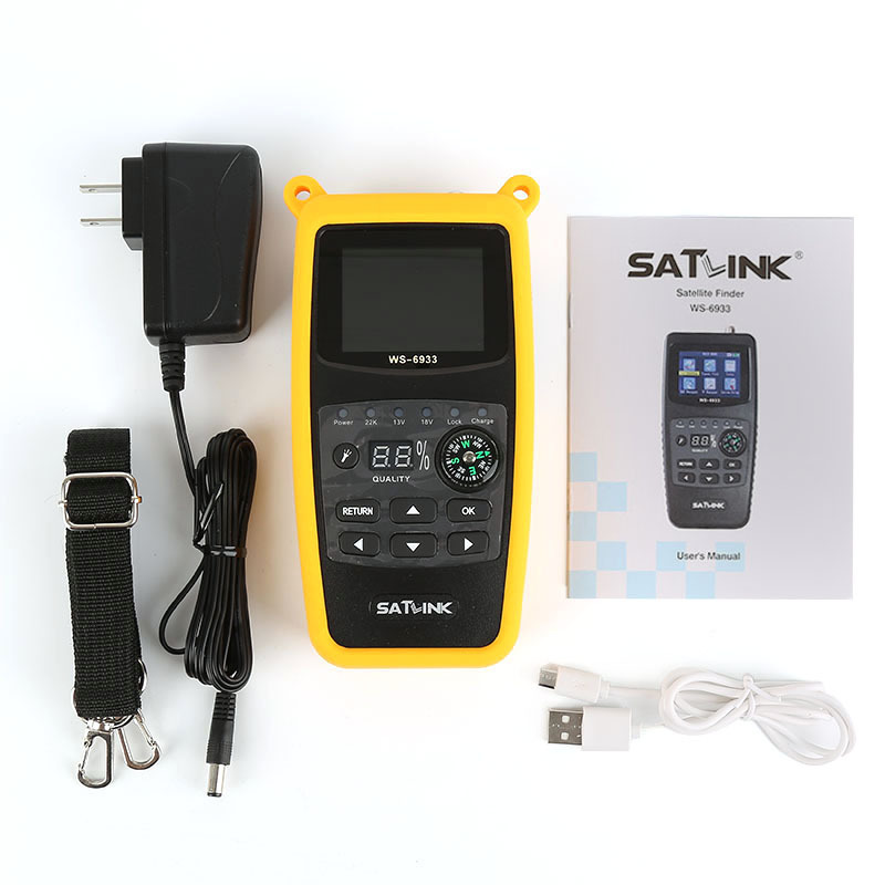 Original Satlink WS-6933 Satellite Finder Meter DVB-S2 WS 6933 Better WS-5150 6916 6906 V8 Finder Set Top Box Satellite Receiver